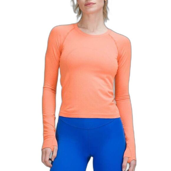 Lululemon Swiftly Tech Long Sleeve Shirt 2.0 Race Length *Highlight Orange - Picture 1 of 9